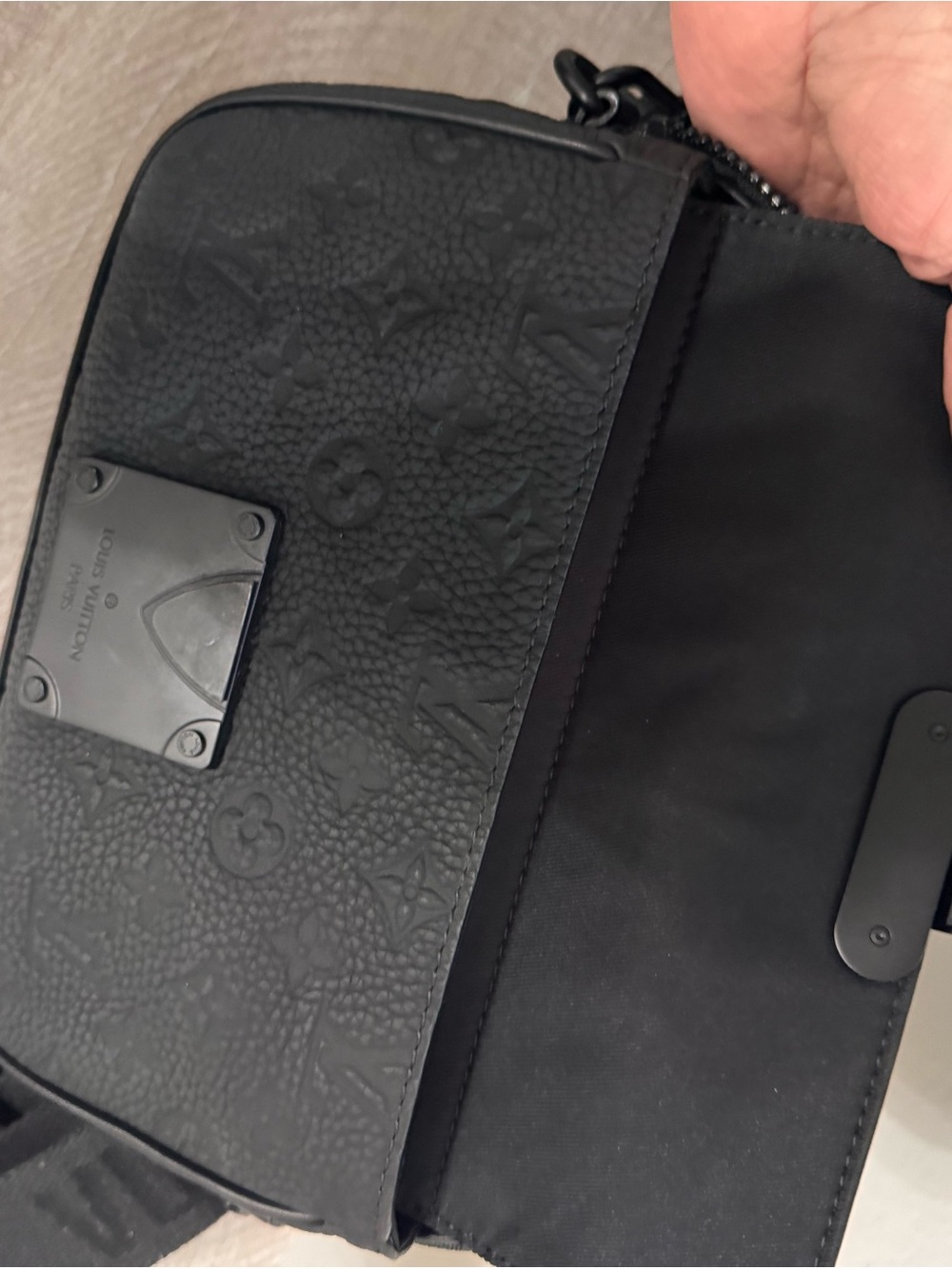 Louis Vuitton Black Embossed Leather Belt Bag - Picture 5 of 5